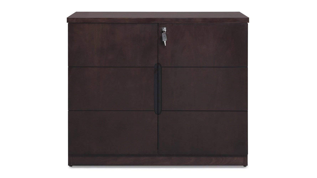 Dark Walnut 2 Door Storage Printer Cabinet Q90107