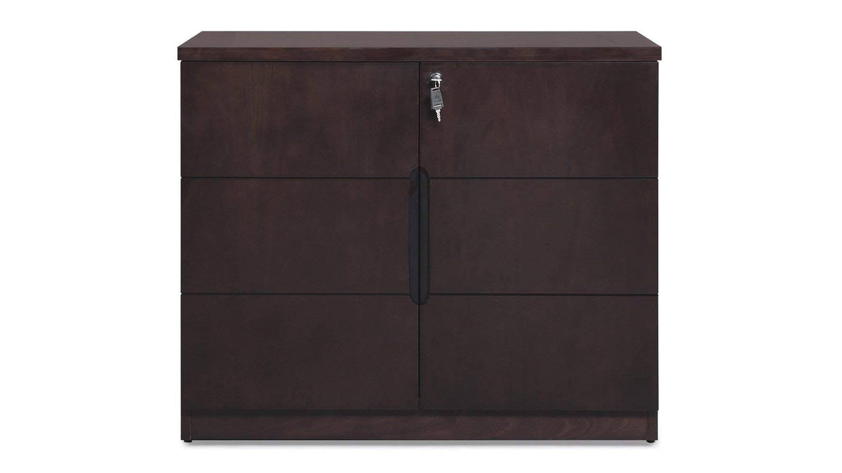 Dark Walnut 2 Door Storage Printer Cabinet Q90107