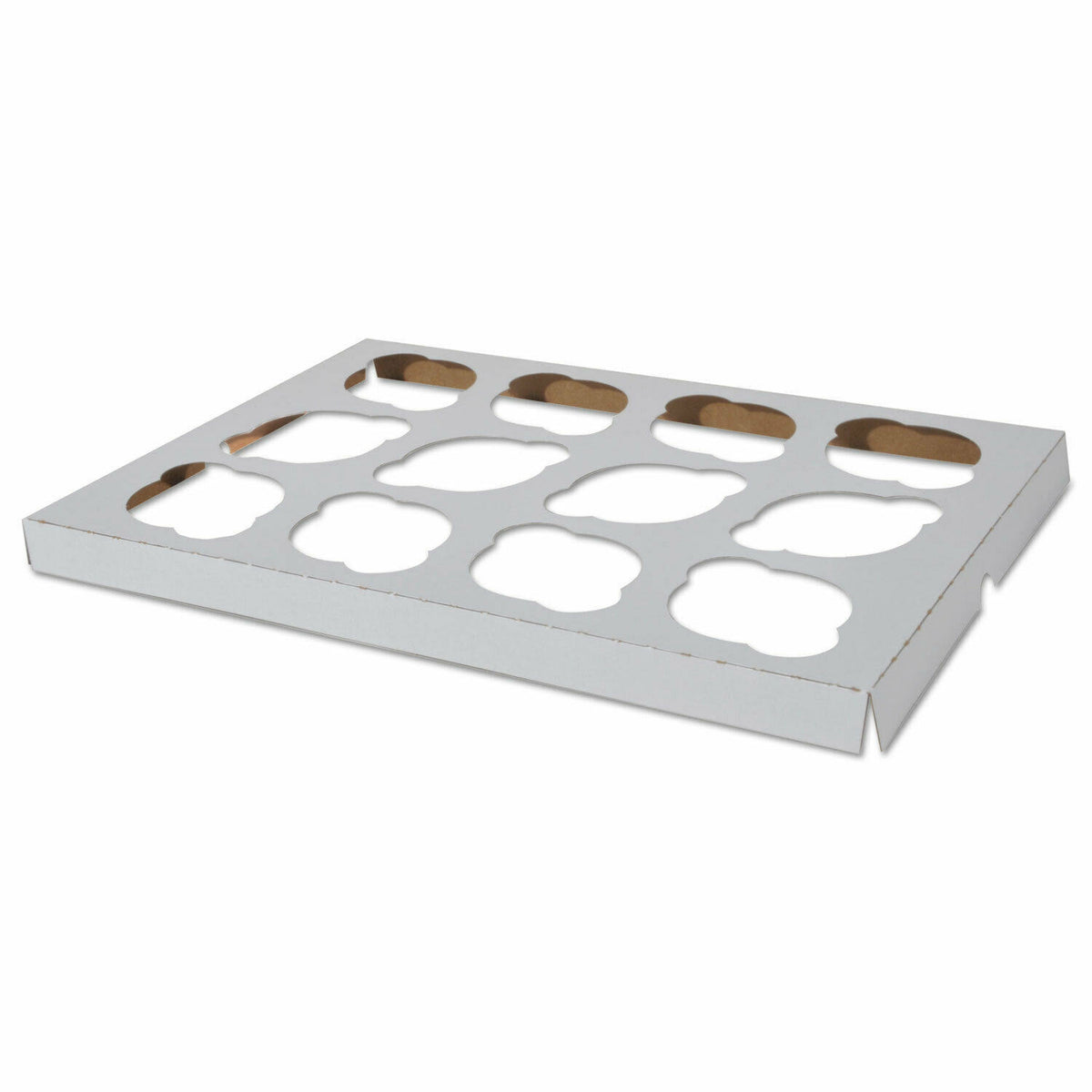 White Kraft Paperboard Cupcake Holder Inserts C403