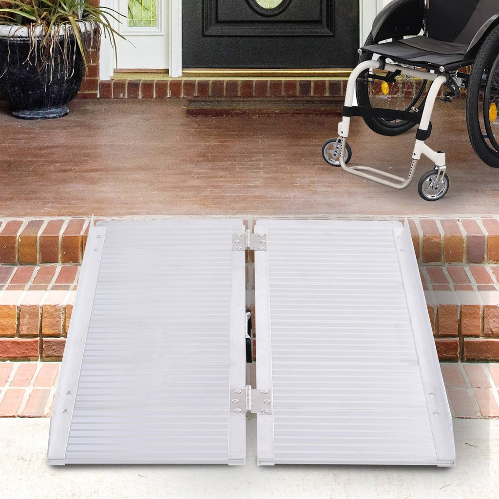 3ft Aluminum Foldable Wheelchair Ramp with Carry Handle T457