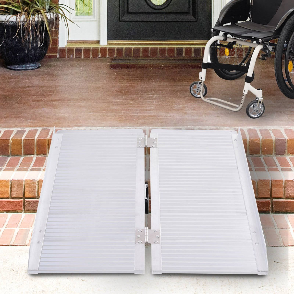 3ft Aluminum Foldable Wheelchair Ramp with Carry Handle T457