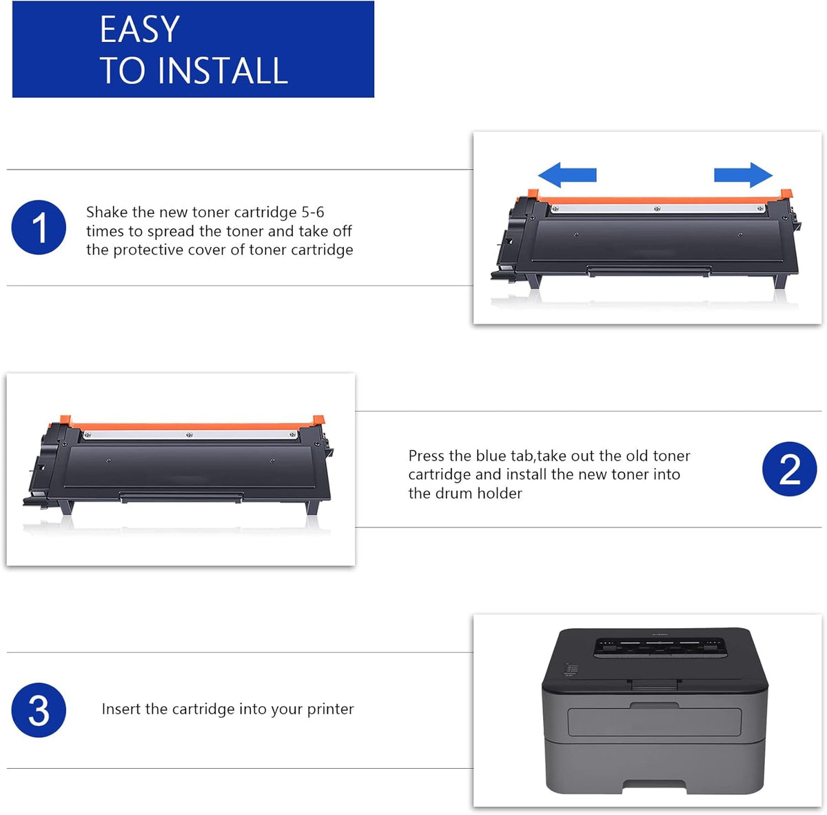 Compatible TN-660 TN660 Toner Cartridge Black 2 Pack E24352