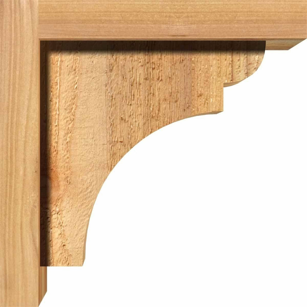 8x22W x 14x22D x 18x22H Rough Sawn Corbel with Backplate, Western Red Cedar D744844
