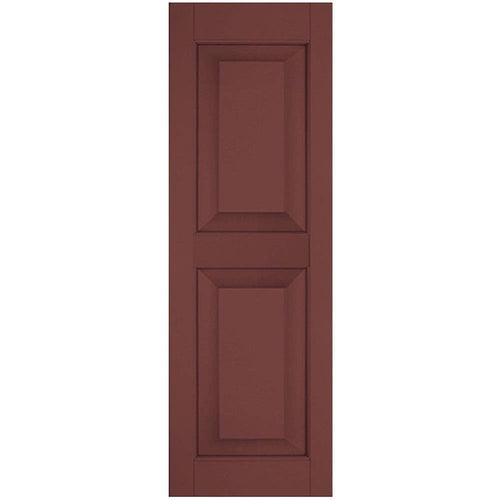 12 in. x 52 in. Real Wood Pine Raised Panel Shutters Pair N87565