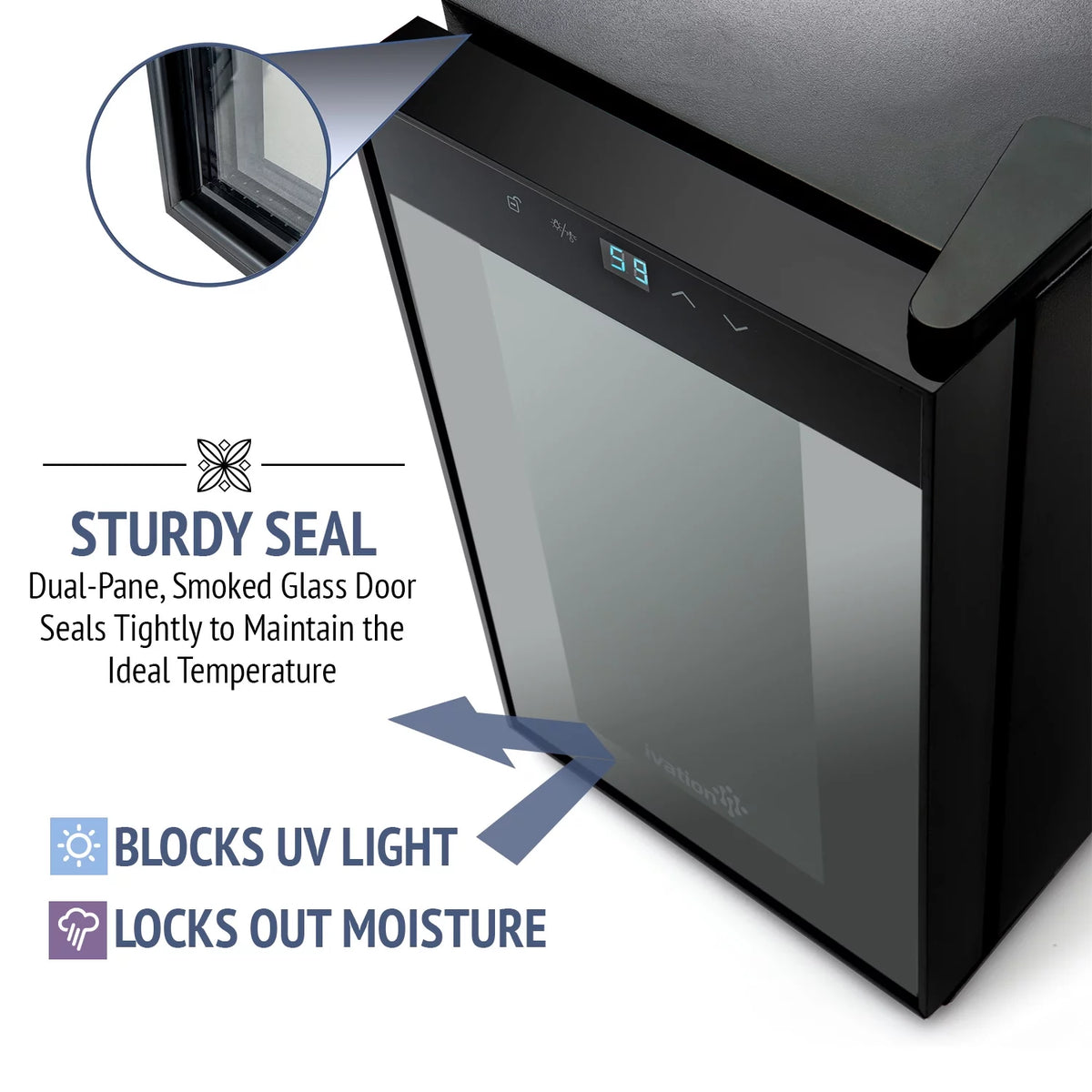 12 Bottle Thermoelectric Freestanding Wine Cooler Black F137234