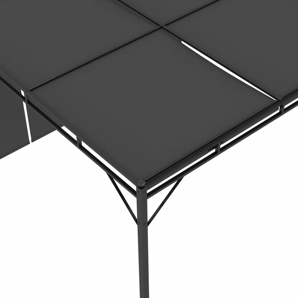 Garden Gazebo with Side Curtain Steel Frame Sun Shade Shelter 118.1 x 118.1 x 88.6 Inches Y58270