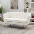 Boucle Loveseat Sofa with Gold Metal Legs D3126