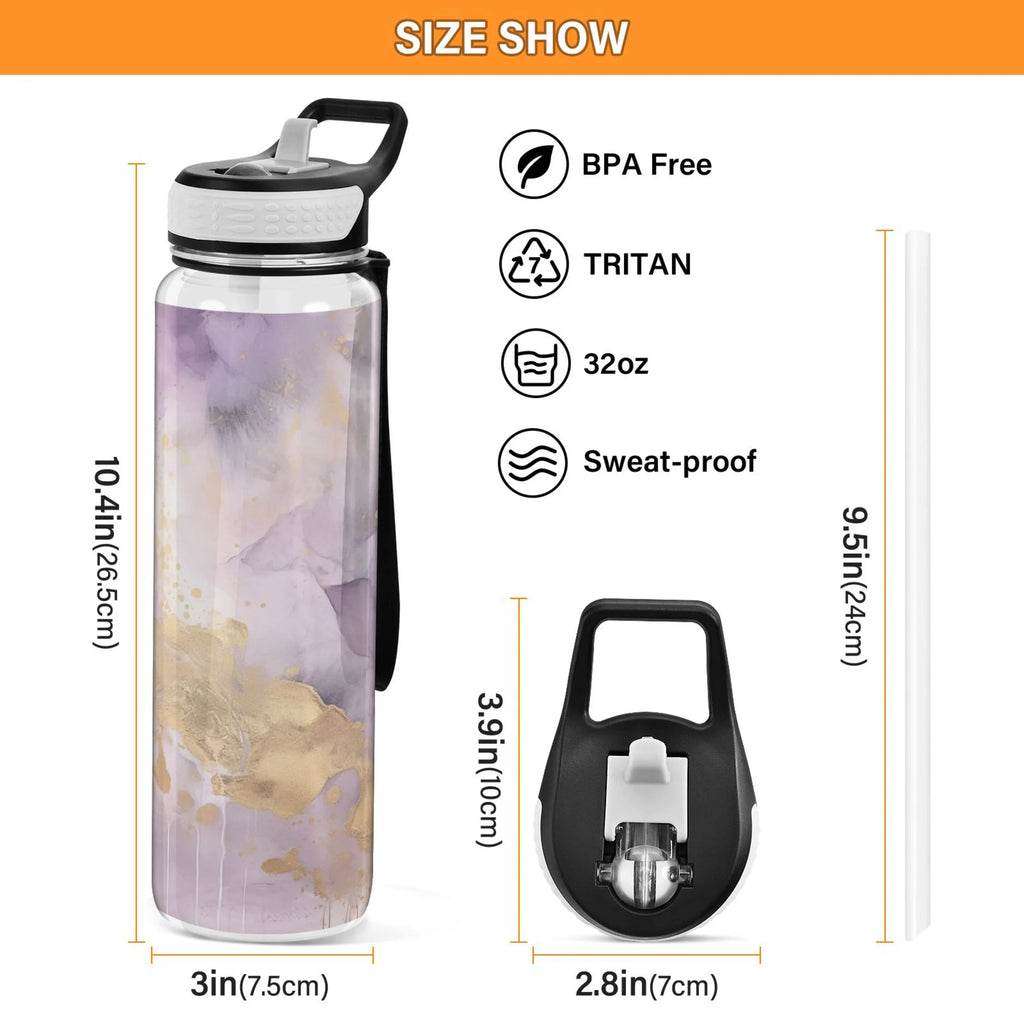32oz Tritan Leakproof Water Bottle with Straw B3944