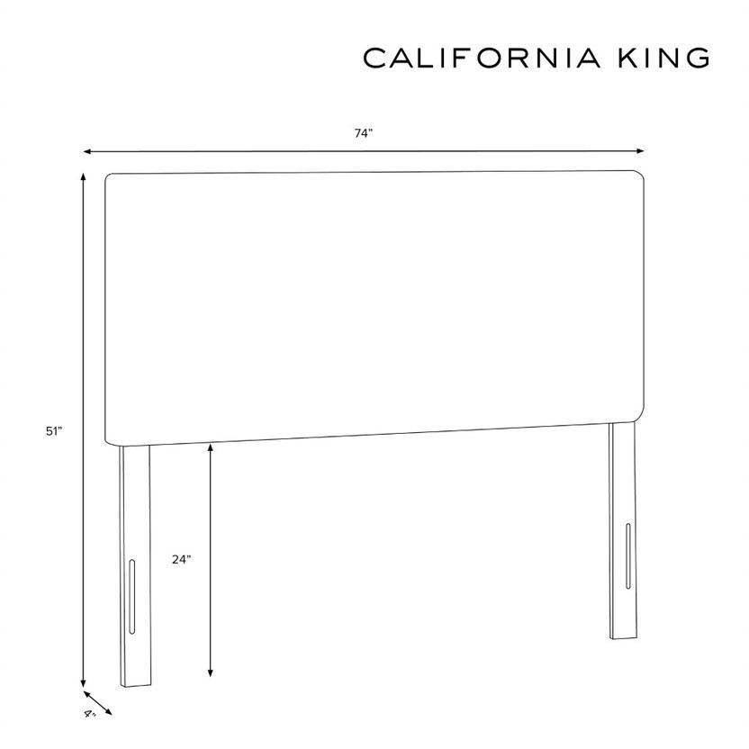 California King Linen Button Headboard L908