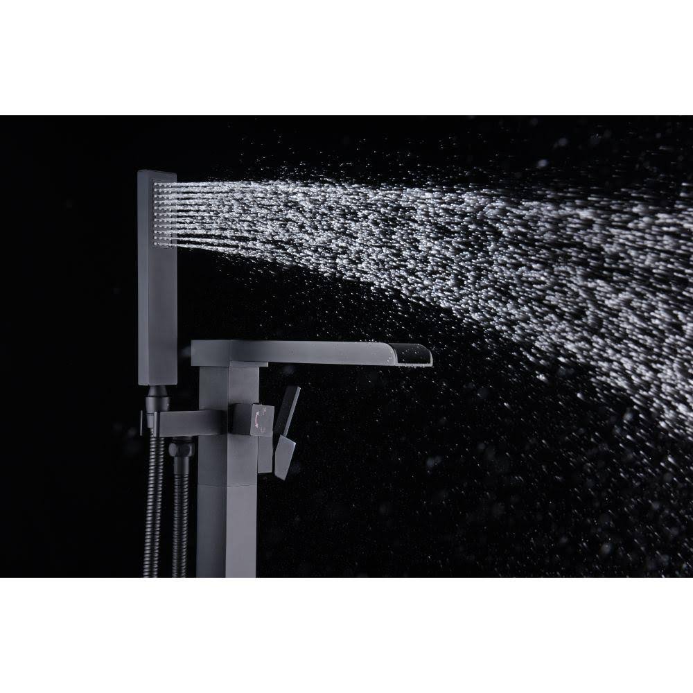 Matte Black Claw Foot Tub Faucet with Hand Shower A6813
