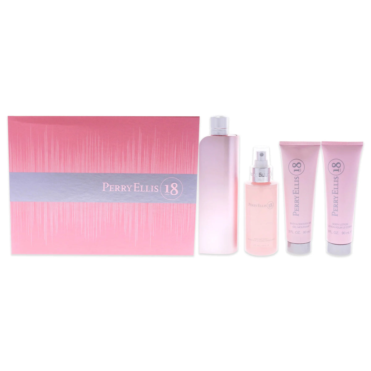 4 Pc Gift Set 3.4oz EDP Spray, 3oz Body Lotion, 4oz Body Mist, 3oz Bath and Shower Gel U522