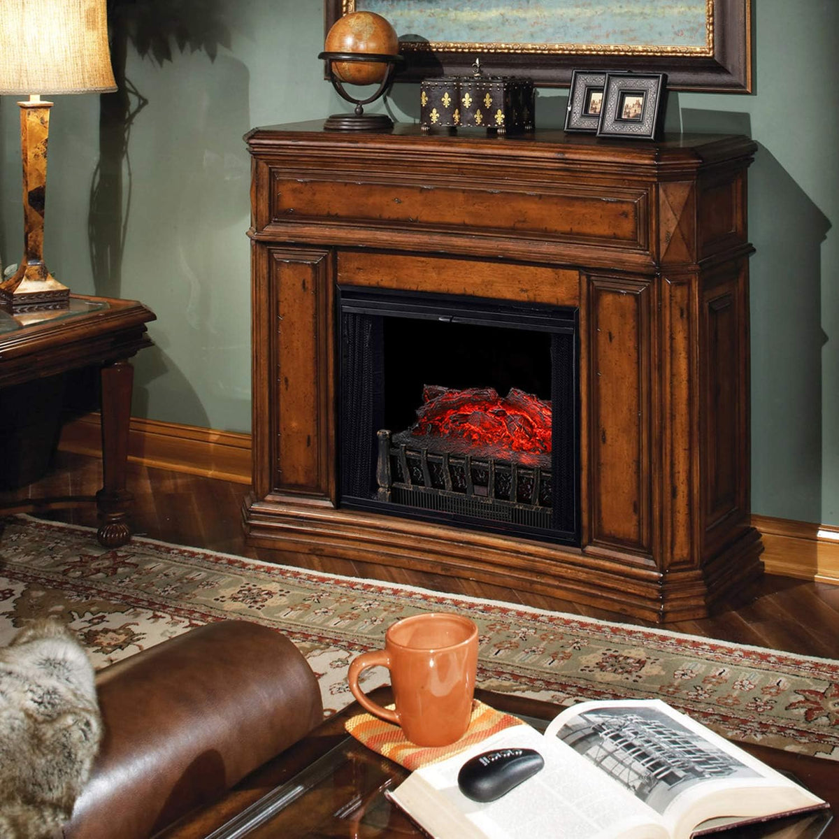 Electric Fireplace Stove Mica Heater 1500W J724583