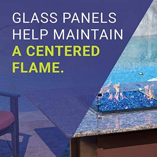 Tempered Glass Flame Guard for Drop-in Fire Pit Pan U17689