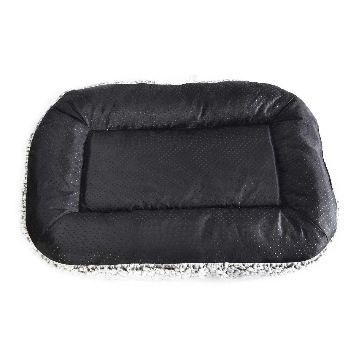 Plush Sherpa Bolstered Crate Mat Dog Cat Bed D26937