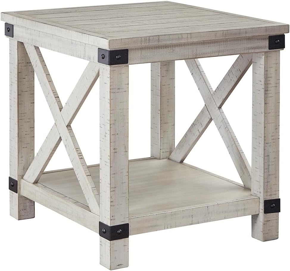 Whitewash Rectangular End Table M962587