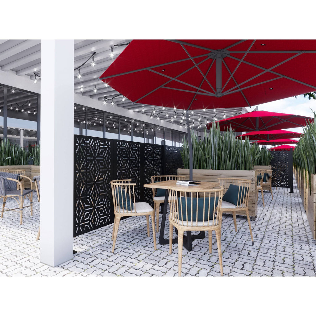 Lasercut Metal Panel Room Partition H15376