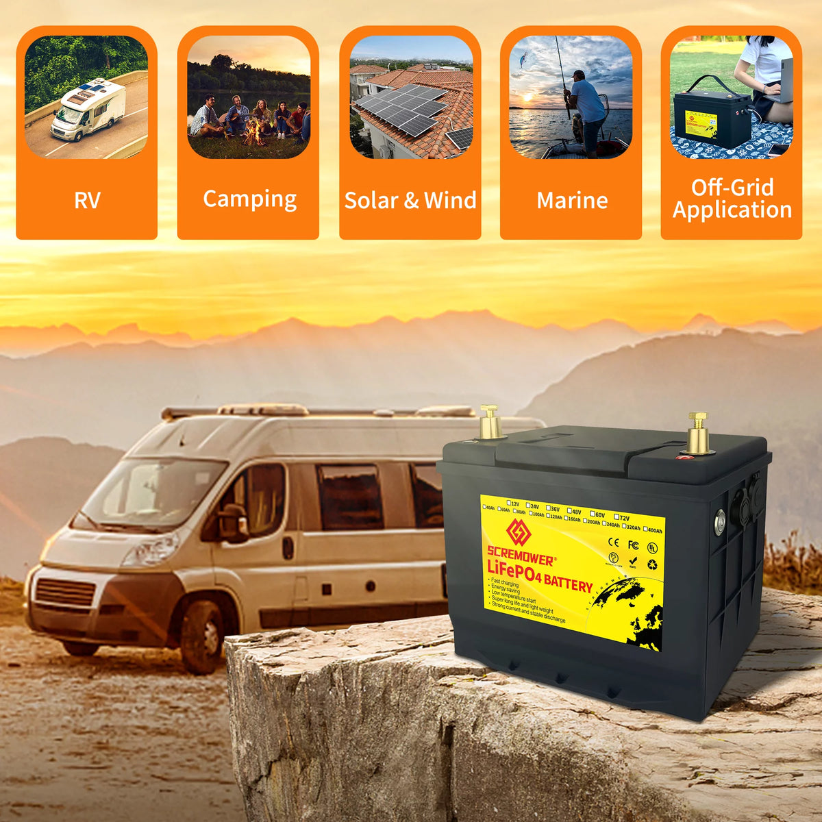 12V 60Ah LiFePO4 Battery with 50A BMS Deep Cycle Z120399