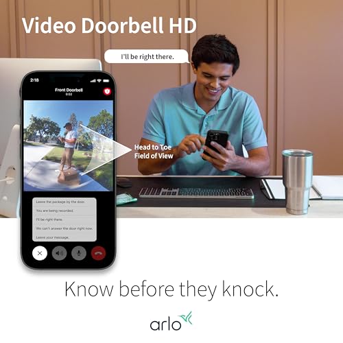 White Wireless Video Doorbell with Night Vision O992