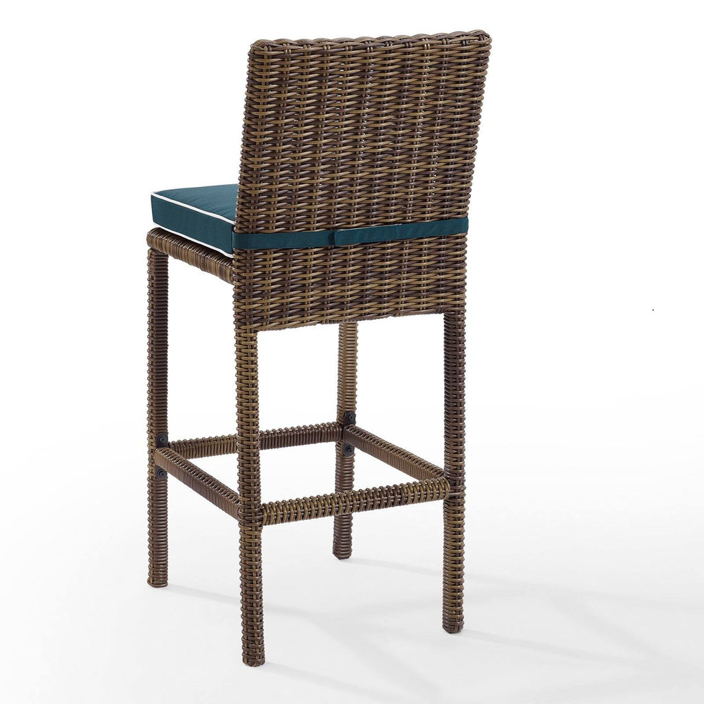 Wicker Patio Bar Stool Set of 2 V136469