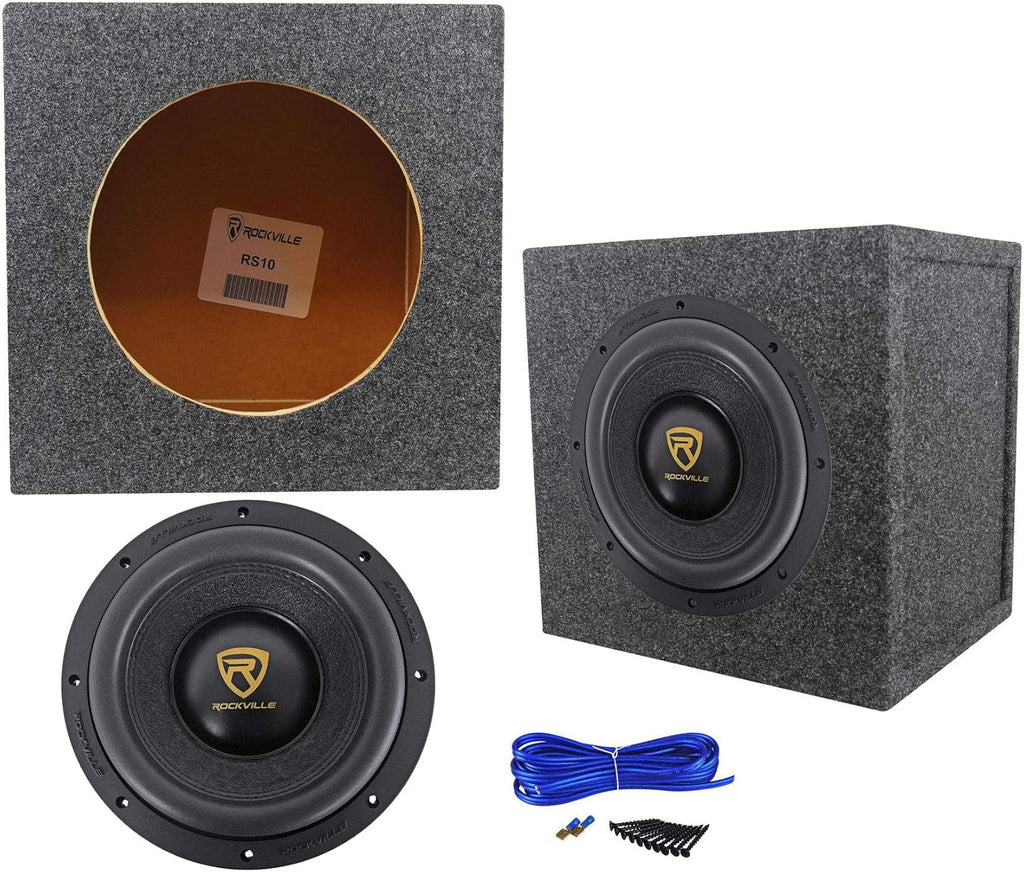 10" 3200 Watt Car Audio Subwoofer with Sealed Sub Box Enclosure U630