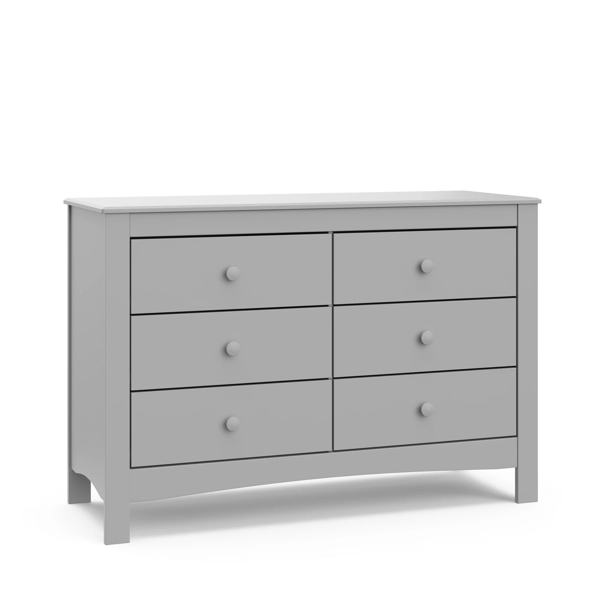 White 6 Drawer Double Dresser Q918