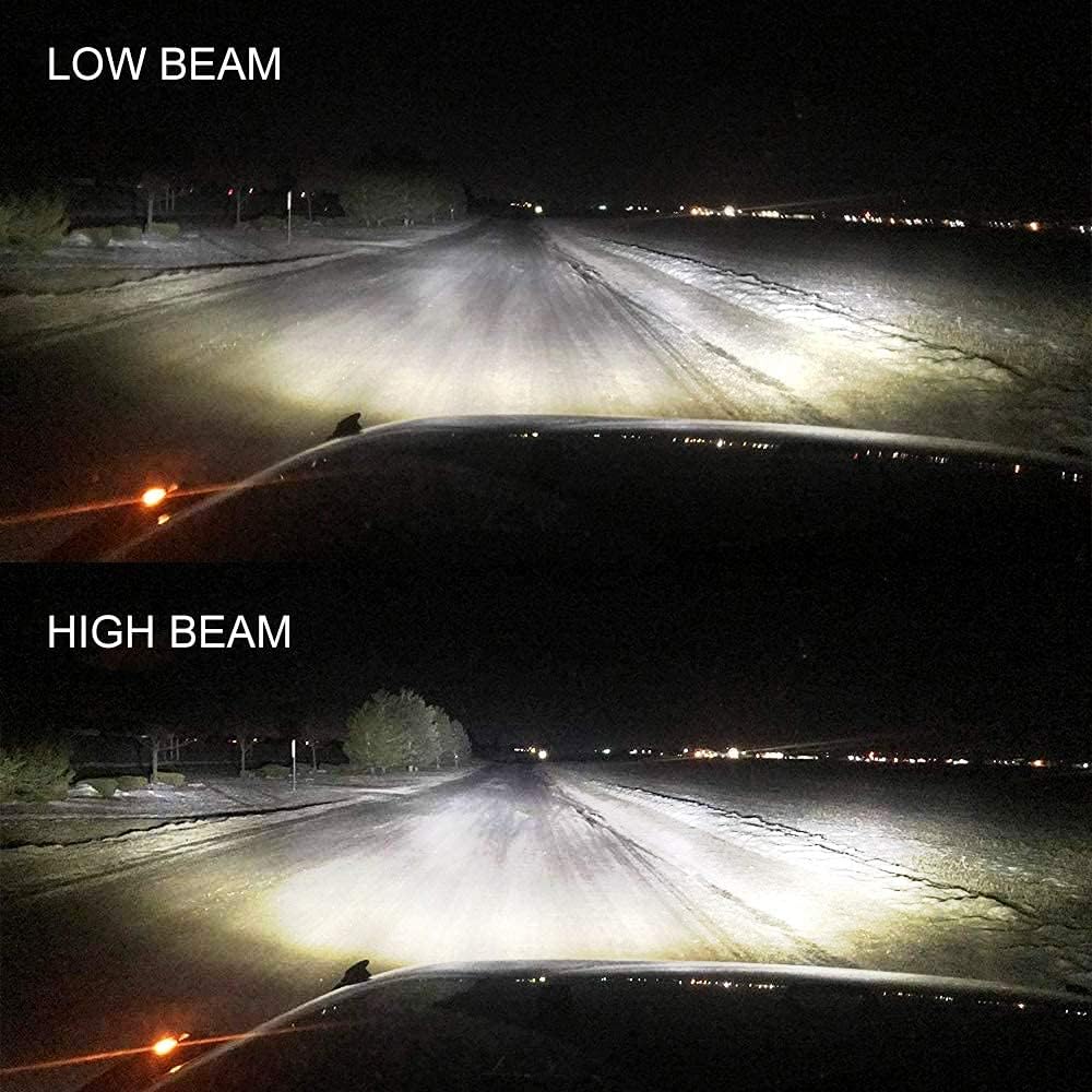 5x7 LED Headlight 2PCS 7x6 inch Halo Sealed Beam H6054 Replacement Hi/Lo Beam DRL Pack of 2 Y130