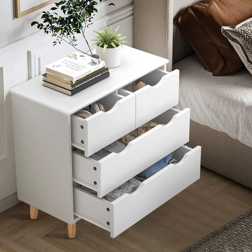 White 6 Drawer Wood Dresser X237