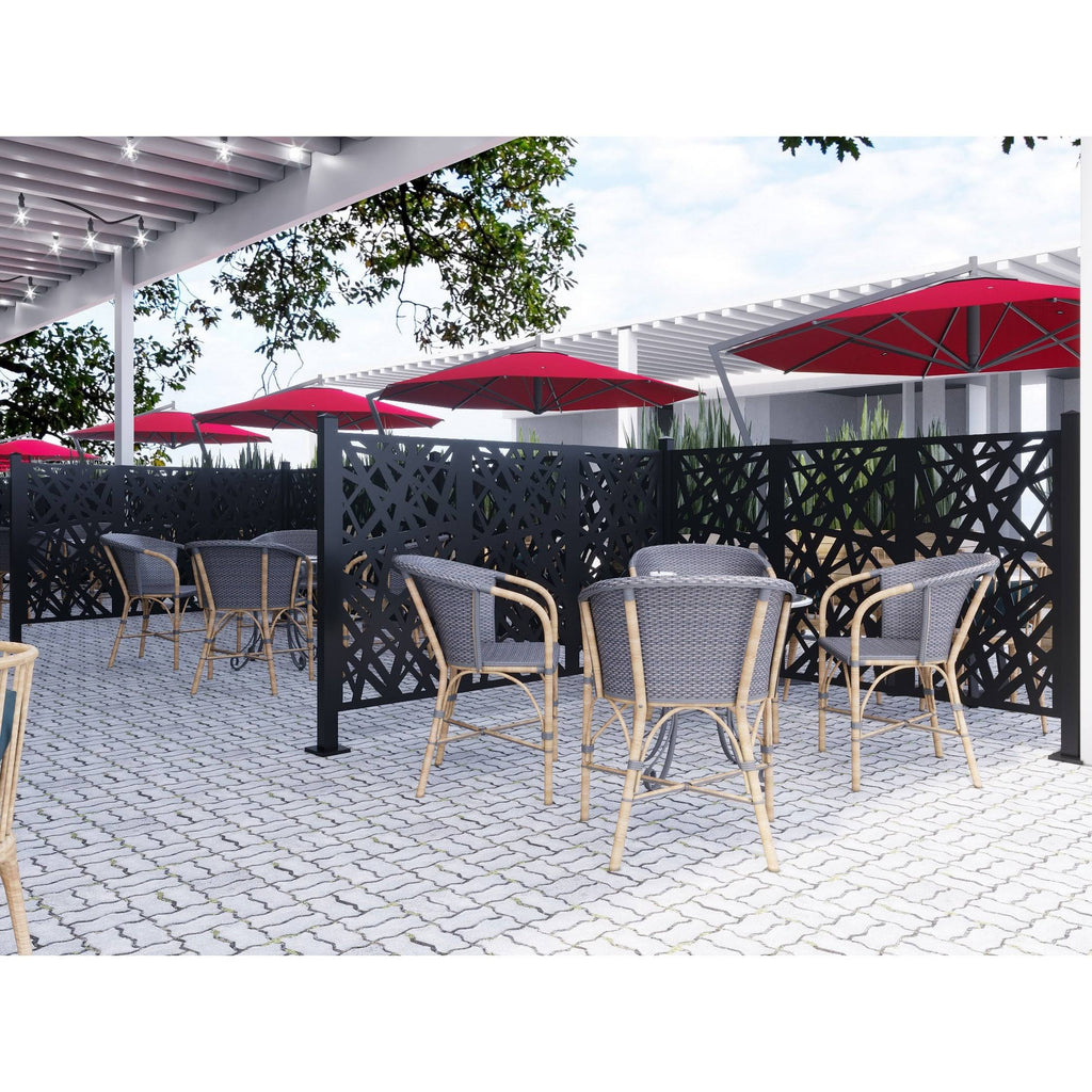 Lasercut Metal Panel Room Partition H15376