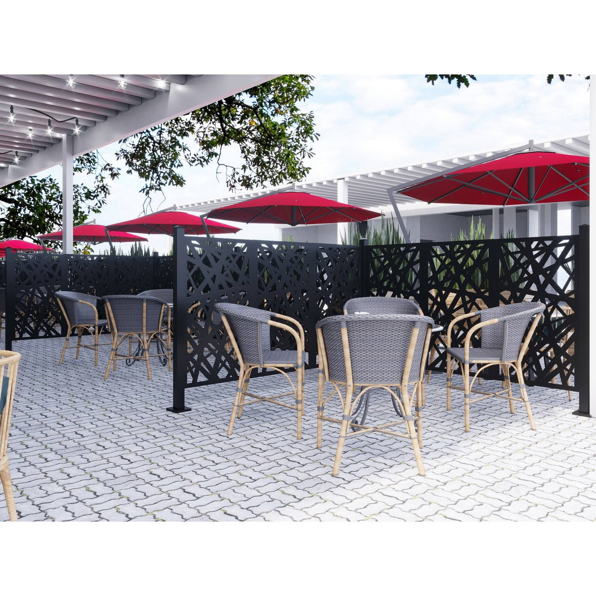 Lasercut Metal Panel Room Partition H15376