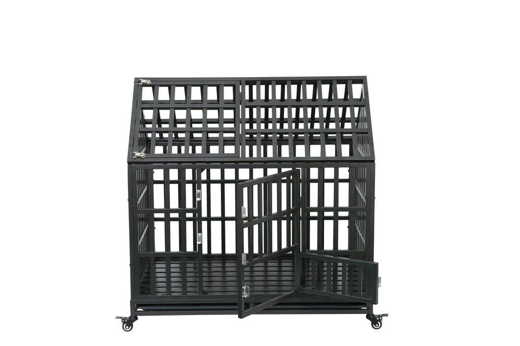 Heavy Duty Dog Cage Crate with Roof W46020