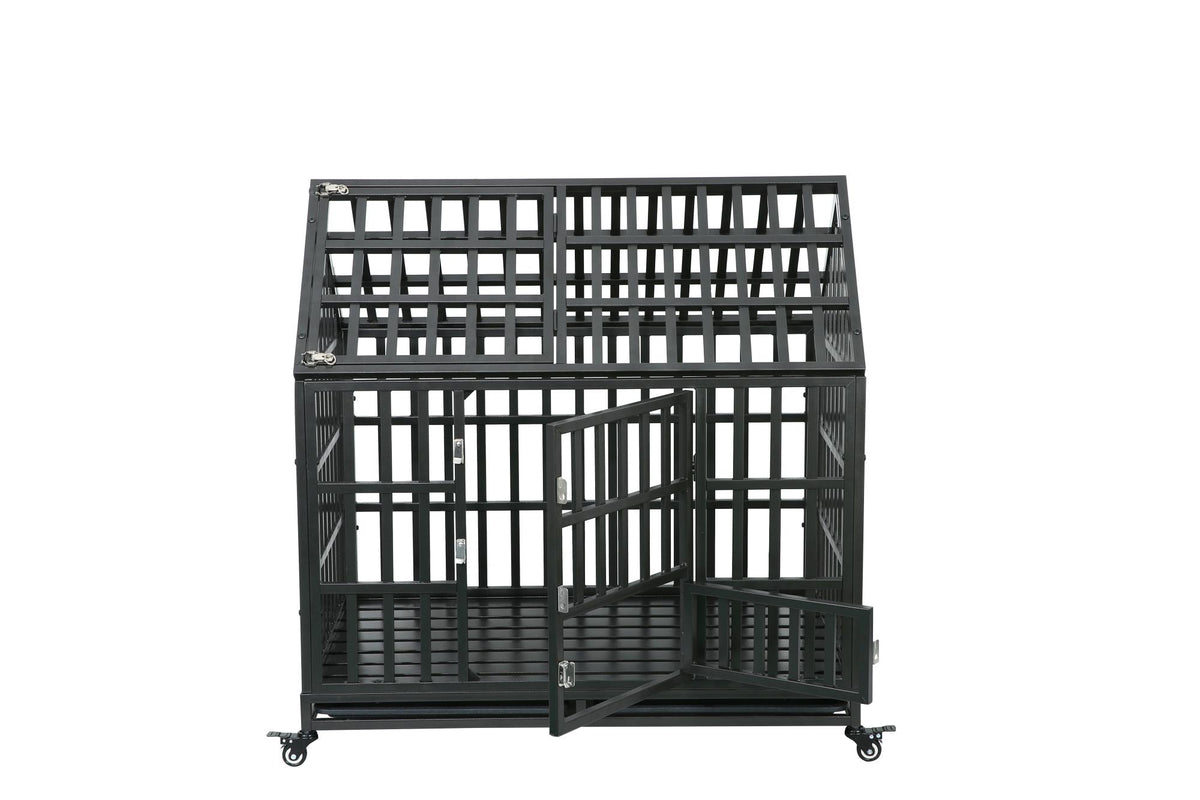 Heavy Duty Dog Cage Crate with Roof W46020