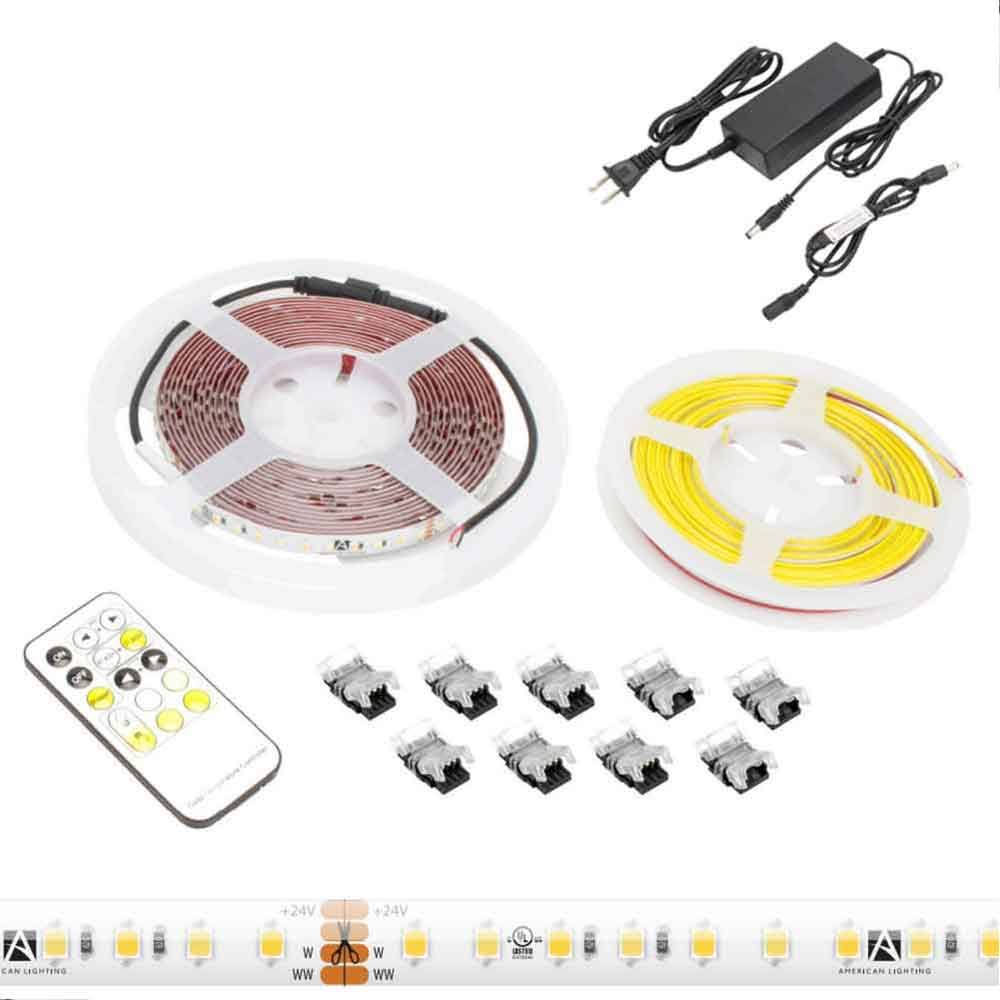 16.4 ft. 24V 2700-6000k Tunable Tape Light Kit IP54 White G99893