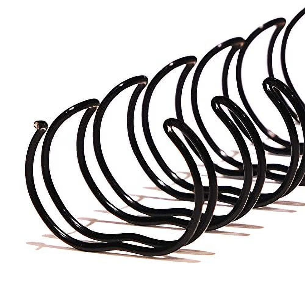 Twin Loop Wire Binding Spines 7/16 inch 11 inch 2 to 1 Pitch Black 100 per Box P10274