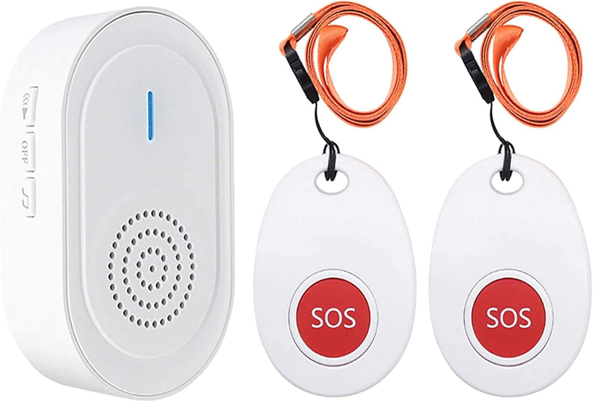 Wireless Call Button System with 2 Portable Rechargeable Receivers 3 Call Button X9762
