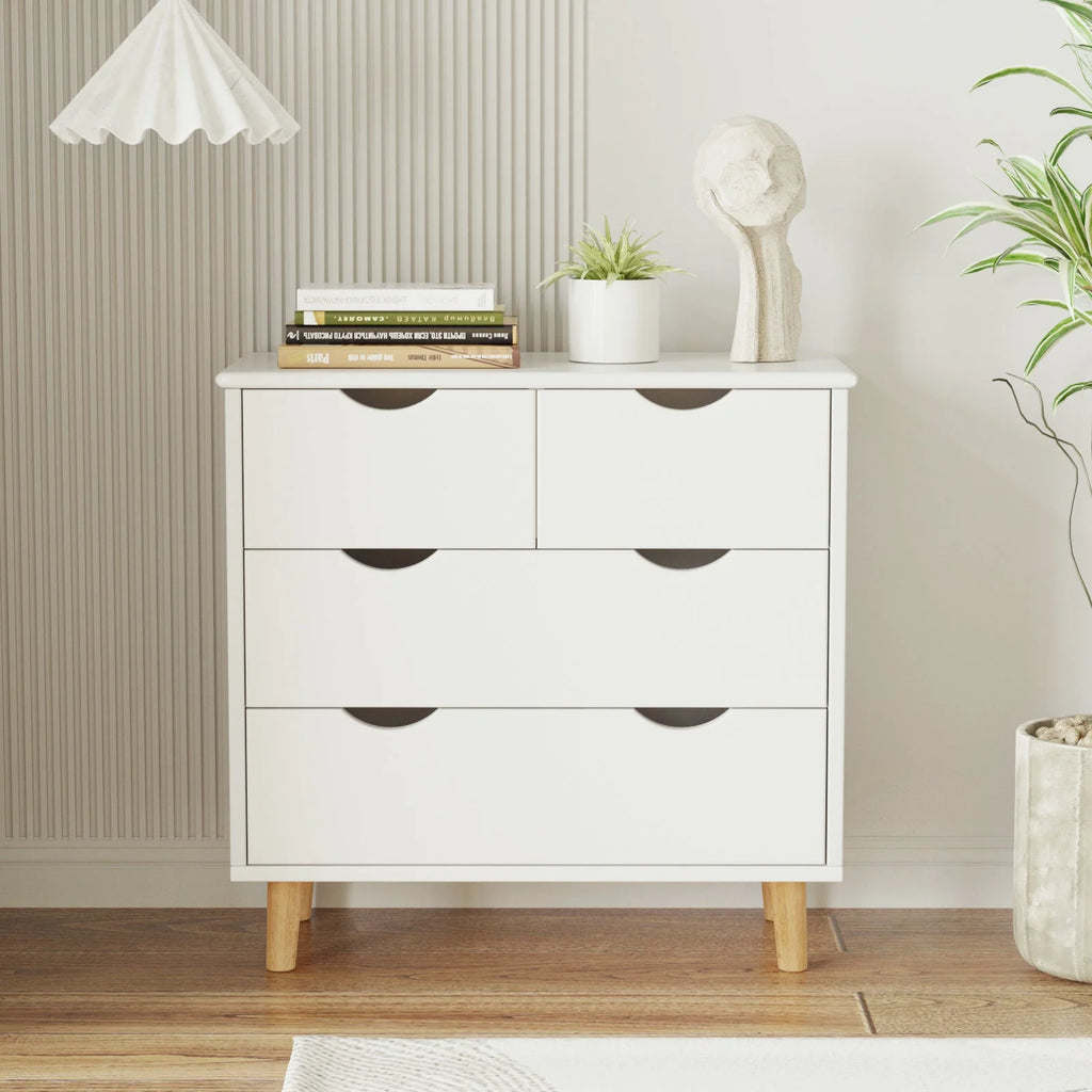 White 6 Drawer Wood Dresser X237