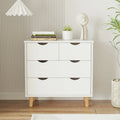 White 6 Drawer Wood Dresser X237