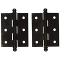 Solid Brass 2-1/2-Inch x 2-Inch Cabinet Hinge with Ball Tips J7139