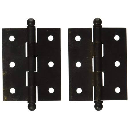Solid Brass 2-1/2-Inch x 2-Inch Cabinet Hinge with Ball Tips J7139