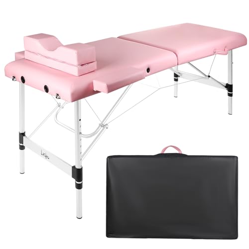 Pink Height Adjustable Waterproof Aluminum Lash Bed H9604