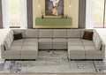 Oversized Modular U Shaped Sectional Sofa with Storage Velvet Black O3777