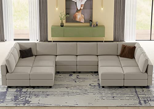 Oversized Modular U Shaped Sectional Sofa with Storage Velvet Black O3777