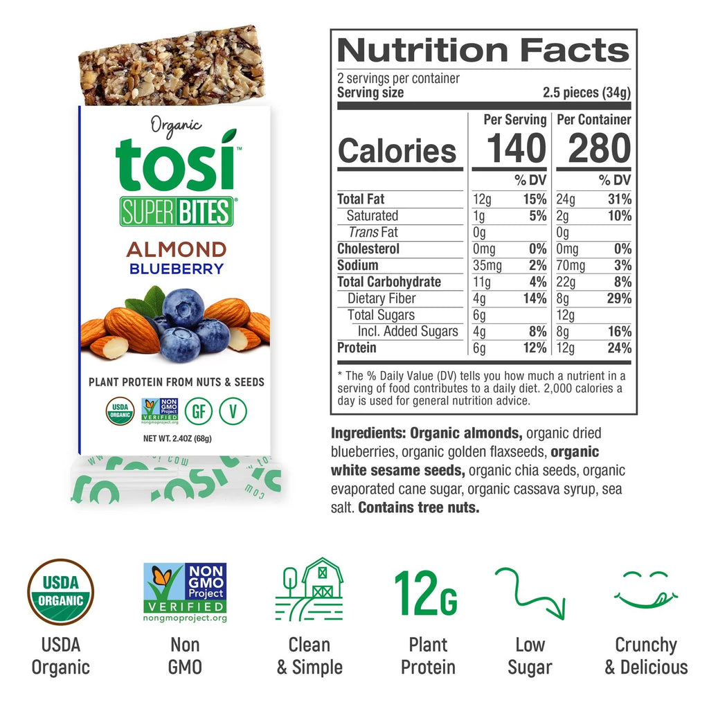 Gluten-Free Almond Blueberry Snack Bars 12 Bars X8016