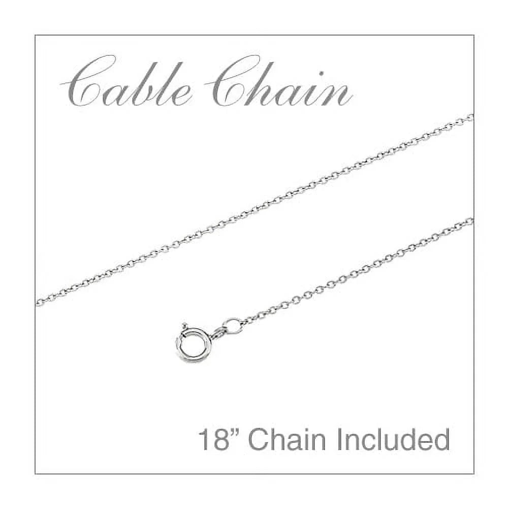 14k White Gold Sapphire and Diamond Heart Shaped Pendant with 18" Chain C6674