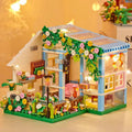Dollhouse Miniature with Flower Shop, DIY Wooden Crafts Christmas Kit Y482