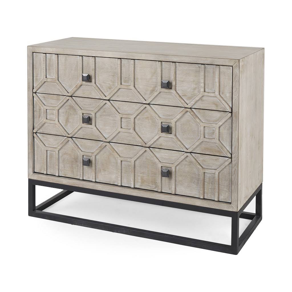 Light Brown 3 Drawer Accent Cabinet M480627