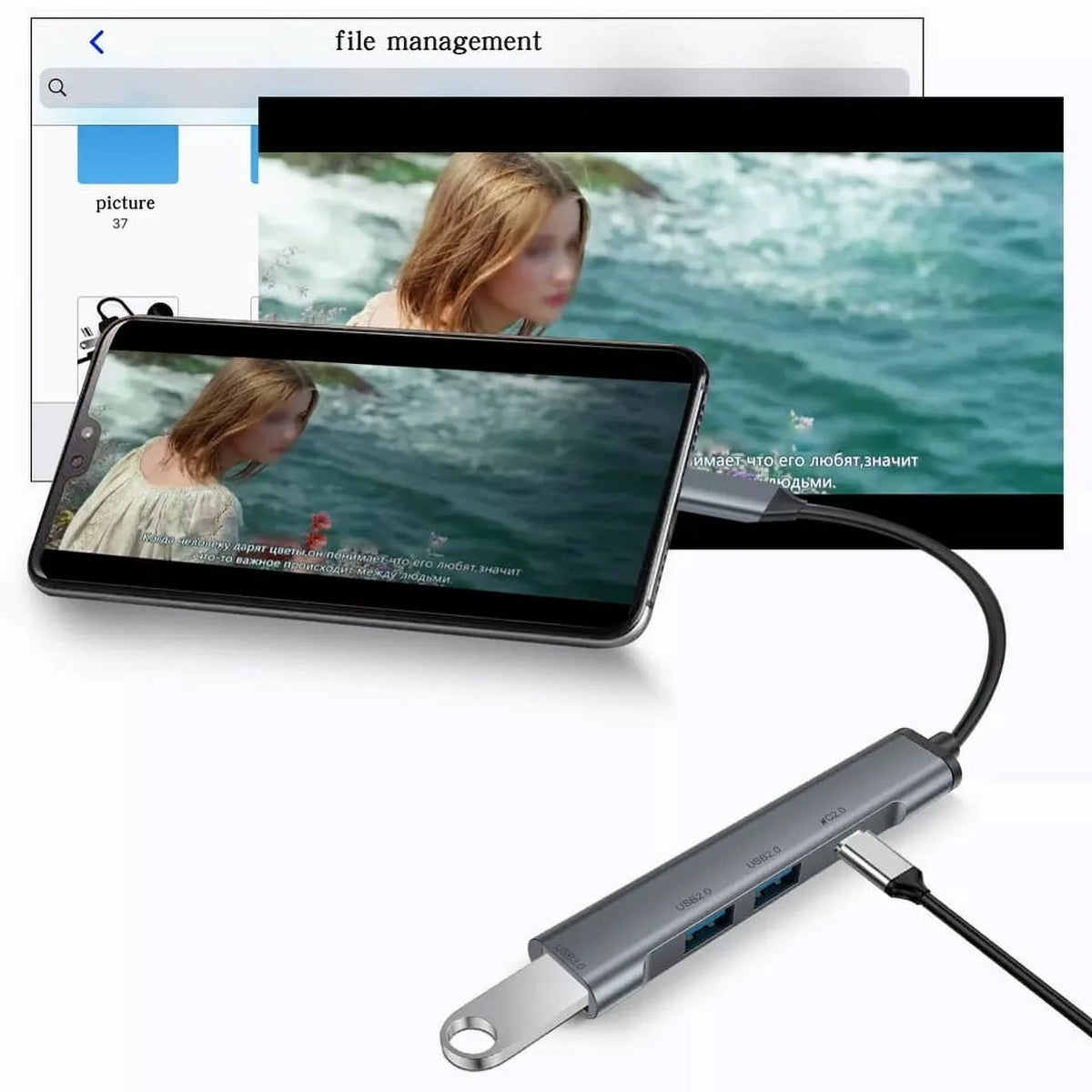 4-in-1 USB-C Adapter USB Hub M71382