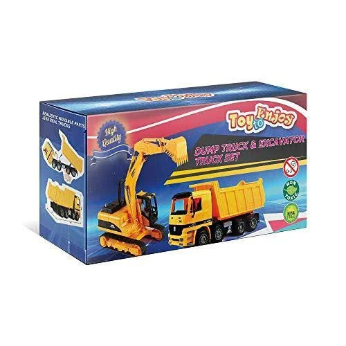 Excavator & Dump Truck Toy Set of 2 Q51037