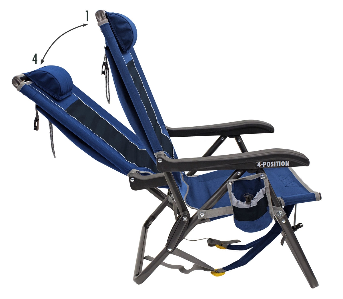 Blue Reclining Canopy Camping Chair J86097