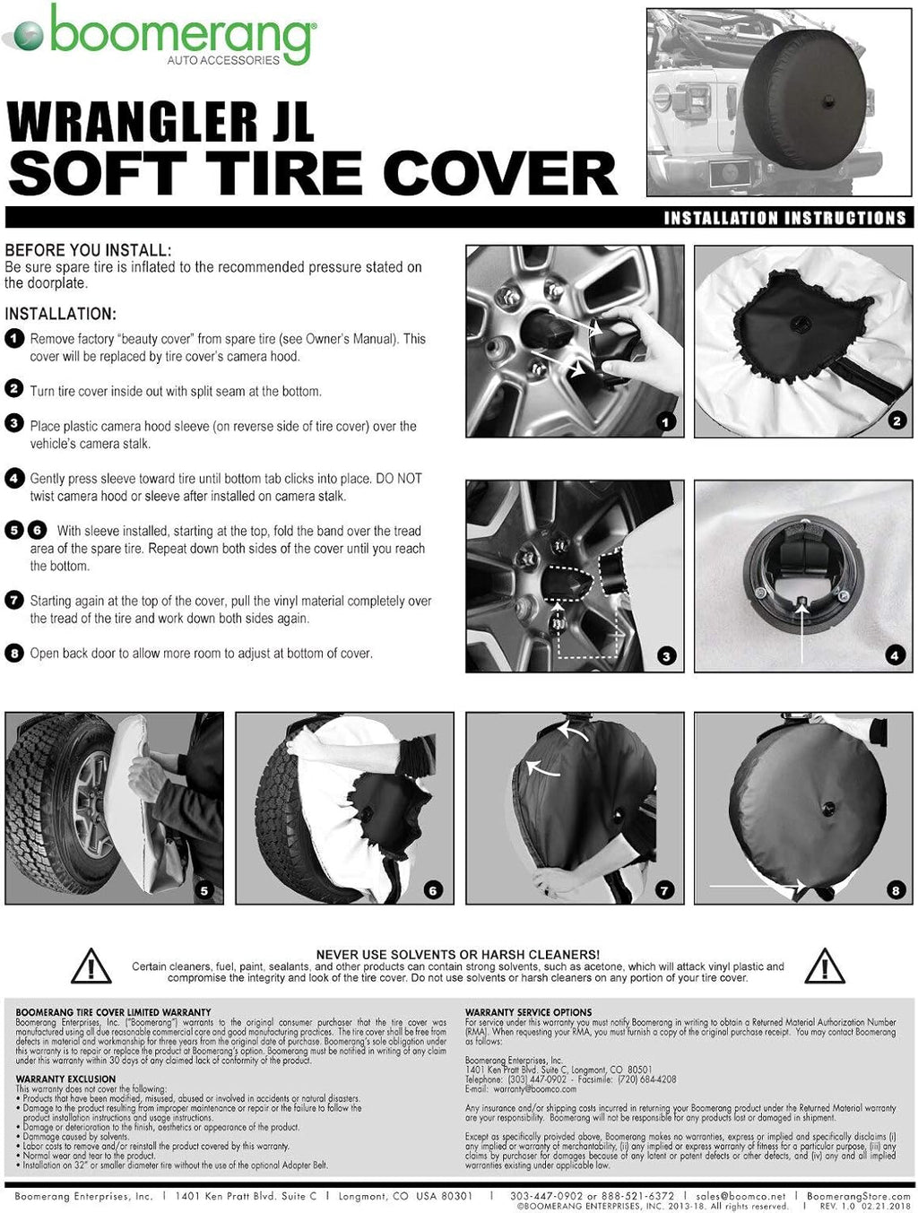 Soft JL Tire Cover with Back-up Camera C1666