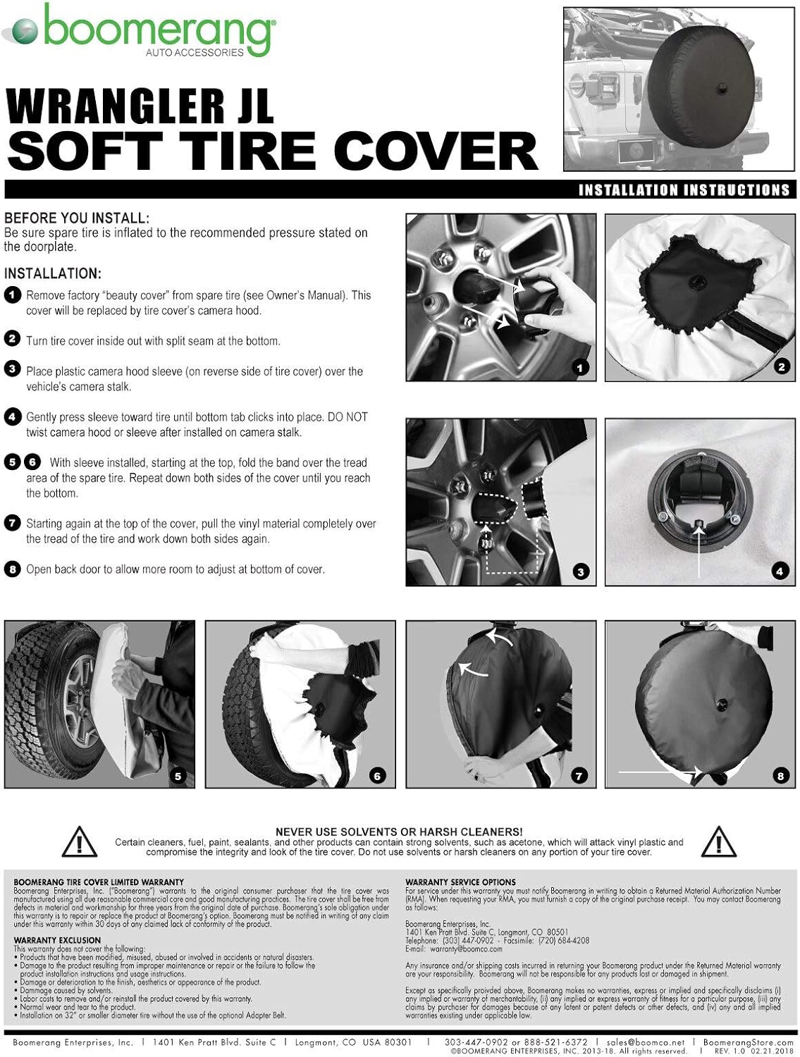 Soft JL Tire Cover with Back-up Camera C1666